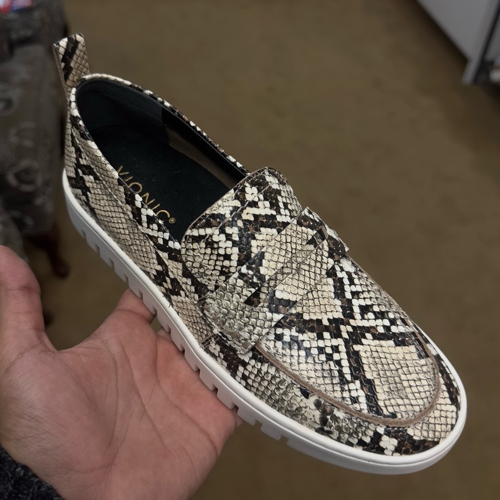 Uptown snakeskin loafer
